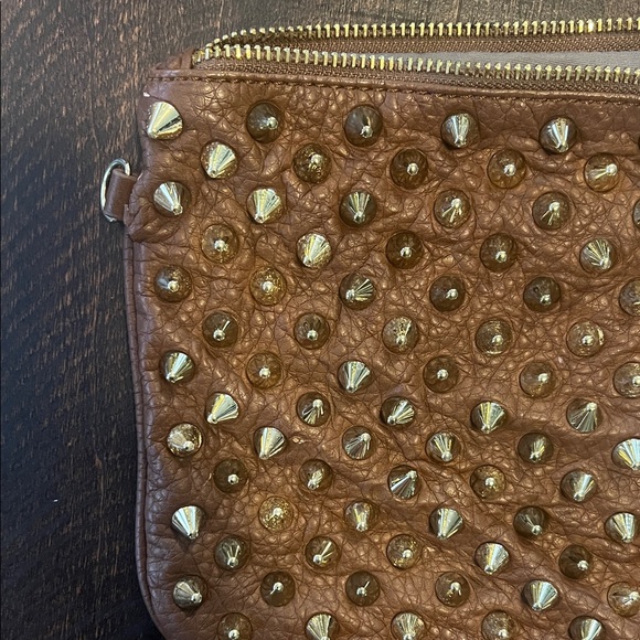 Steve Madden Brown Studded Clutch - Picture 3 of 5